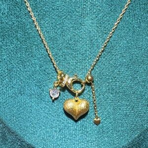 Gold Heart Pendant Necklace